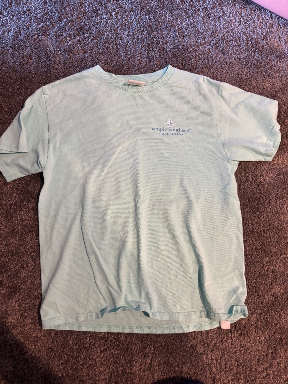 Golden Retriever mint green tee